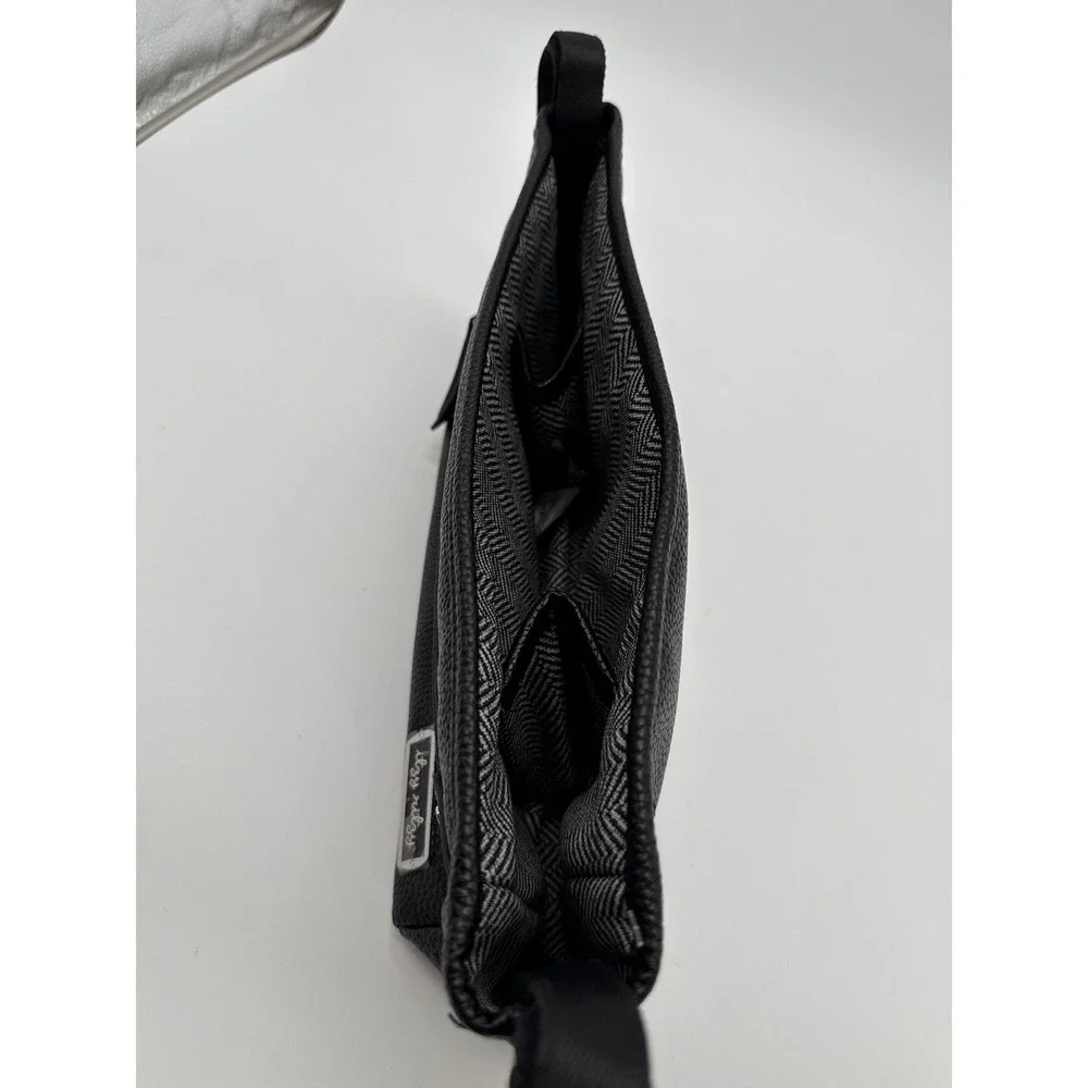 Itzy Ritzy Stroller Caddy Organizer OS Black Excellent Vegan Leather Pebbled